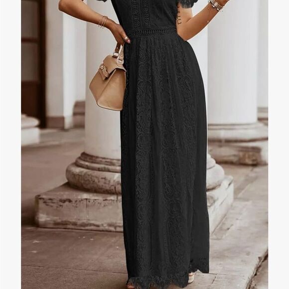 Elegant Black Maxi Dress - Picture 5 of 13